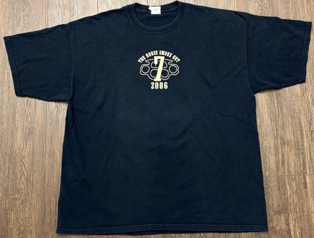 Horse Smoke Out 7 2006 Motorcycle Rally T Shirt XXL Black Salisbury NC